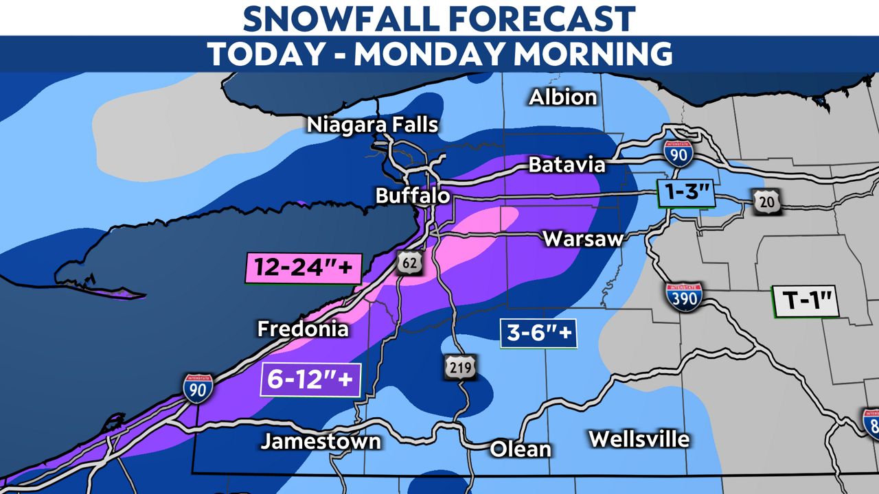 Blizzard conditions for parts of Western & Central NY